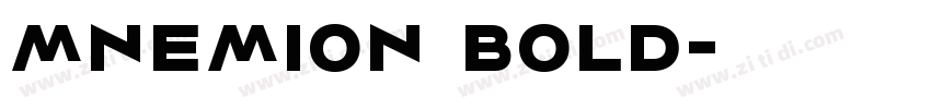 Mnemion Bold字体转换